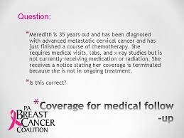To improve access to breast and cervical cancer screening, congress passed the breast and cervical cancer mortality prevention act of 1990, external icon which directed cdc to create the national breast and cervical cancer early detection program (nbccedp). Breast And Cervical Cancer Prevention And Treatment Program