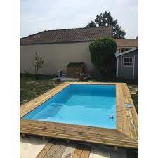 Escalier bois piscine hors sol. Kit Piscine Bois Hors Sol Rectangulaire Avec Escalier Luxe 420 X 320 X 145 Cm Piscineindustrie