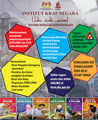 Antara institusi yang telah institut ini telah menawarkan kursus pada peringkat sijil teknologi. Permohonon Diploma Kursus Kemahiran Institut Kraf Negara