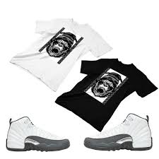 Air Jordan 12 Dark Grey Matching Custom Designed T Shirt Jd 12 16 10 Jordan Shirts Mens Jordan Shirts Custom T