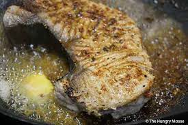 Pan Seared Shark Steaks Swordfish Alternative The Hungry Mouse Recipe Shark Recipes Shark Steak Pan Seared