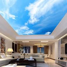 Custom Size Blue Aurora Galaxy Ceiling Mural Sky Ceiling Ceiling Murals Ceiling Decor