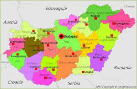 O identificador de fuso horário iana para hungria é europe/budapest. Mapa Hungria Mapa