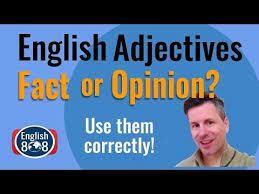 english adjectives fact or opinion use them correctly youtube