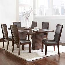 Brianna Espresso Cherry 7 Piece Dining Set With Brown Chairs Dining Set Wood Side Chair 7 Piece Dining Set