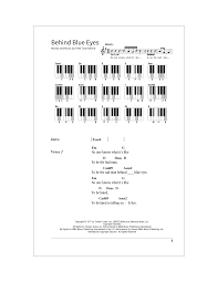 Strum down through these first couple of chords <<<. Behind Blue Eyes School Of Rock Keys Print Sheet Music Now