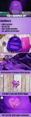 Descendants 2 Mal S Backpack Diy Get Ready For Back To School By Creating Your Own Mal Inspired Backpack Diy Backpack Descendants Fabric Embellishment