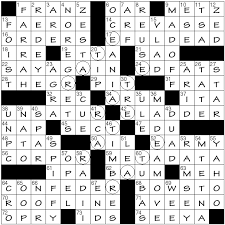 New york times crossword puzzle answers 1018. Friday October 18 2019 Diary Of A Crossword Fiend