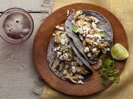 Shredded Chicken And Tomatillo Tacos With Queso Fresco Bobby Flay Food Network Food Network Recipes Queso Fresco Recipe Tomatillo