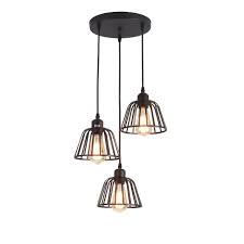 Park harbor edgar 13 wide single light single pendant with industrial style shade. 3 Lights Industrial Ceiling Light Rustic Industrial Pendant Light Hanging Light Fixture Chandelier For Kitchen Island Bedroom Living Dining Room Buy Online In Antigua And Barbuda At Antigua Desertcart Com Productid 247052363