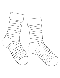 Striped Socks Coloring Pages Socks Drawing Coloring Pages Cute Coloring Pages