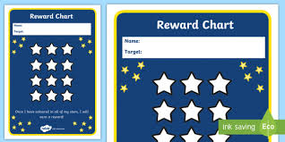 Star Chart Target And Reward Poster Table Top Name