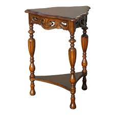 1940s Victorian Triangle Side Table Living Room End Tables Corner Accent Table Victorian Table