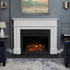 Twin star home 68 in. Real Flame Harlan Grand 55 In Electric Fireplace In White 8060e W The Home Depot