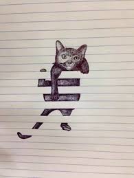 This Is A Really Cute And Cool Thing To Draw When Your Bored 3 Cat Art Drawings Cool Drawings