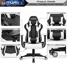Its height adjustable feature makes it an ideal choice for all gaming persons, whether they are young or adult. Homall Gaming Chair Office Chair High Back Computer Chair Leather Desk Chair Racing Executive Ergonomic Adjustable Swivel Task Chair With Headrest And Lumbar Support White Pricepulse