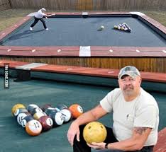 Giant Pool Table Pool Table Backyard Pool Outdoor Bowling
