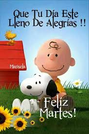 Feliz Martes Snoopy 103 | Imagenes de feliz martes, Buenos dias con snoopy,  Feliz martes