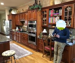 Buffet of buffet medium cherry with wood top by home styles. Traditional Kitchen Remodel Bye Bye Cherry Cabinets Bella Tucker