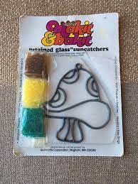 Makit Bakit Magic Mushroom Sun Catcher Stained Glass Kit Stained Glass Kits Glass Stained Glass Design
