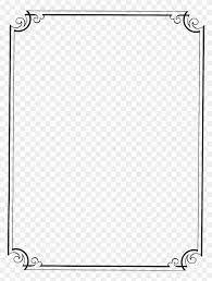 Page Border Design In Black And White Png Download Page Borders Transparent Background Png Download Page Borders Design Frame Border Design Border Design