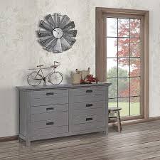 Evolur waverly tall chest with baskets. Rustic Grey Evolur Waverly Double Dresser Furniture Nursery Rayvoltbike Com