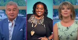 Alison hammond wiped away a tear during a birthday tribute on this morning. This Morning Alison Hammond Getting Support After Online Abuse