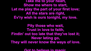 Kylie minogue can't get you out of my head. David Pomeranz Got To Believe In Magic Lyrics Video Dailymotion