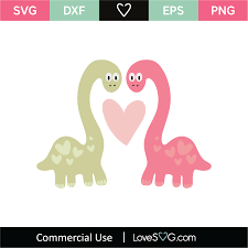 Dinosaurs In Love Svg Cut File Lovesvg Com