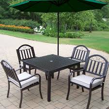 Oakland Living Rochester 40 X 40 In Patio Dining Set With Cantilever Umbrella Oakland Living Patio Dining Set Outdoor Dining Set