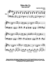Wake Me Up Avicii Piano Sheet Music Sheet Music Piano Sheet Music Violin Sheet Music