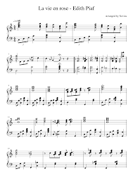 If your desired notes are transposable, you will be able to transpose them after purchase. La Vie En Rose Piano Accompaniment Transposed Sheet Music For Piano Solo Musescore Com