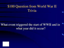 From the invasion of poland to the island campaigns in the pacific, victory in world war ii was won a single battle at a time. Jeopardy Wwii Key Q 100 Q 100 Q 100 Q 100 Q 100 Q 200 Q Ppt Download