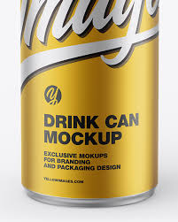 Download Matte Metallic Drink Can Mockup In Can Mockups On Yellow Images Object Mockups PSD Mockup Templates