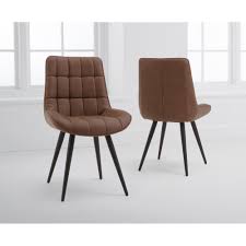 Get free shipping on qualified faux leather dining chairs or buy online pick up in store today in the furniture department. Mark Harris Horacio Brown Faux Leather Dining Chairs Pairs Dining Room From Breeze Furniture Uk