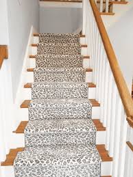 They go right over the old step treads, the horizontal board that you walk on. Interested In Installing An Animal Print Stair Runner Stair Runner Carpet Carpet Stairs Animal Print Stair Runner