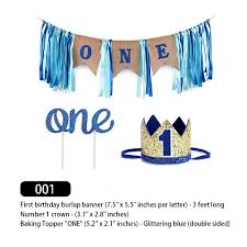 See more ideas about chair decorations, wedding chairs, wedding chair decorations. Diy Baby 1st Birthday Boy Decorations With Crown High Chair Banner Cake Smash Party Supplies First Year Birthday Party Party Diy Decorations Aliexpress