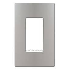 Nickel Screwless Wall Switch Plate Cover Plastic 1 Gang Legrand Switch Plate Covers Wall Switch Plates Switch Plates