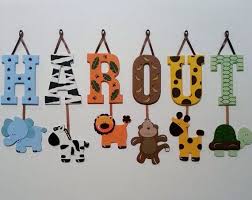 4 Letter Name Individually Hanging Block Letters By Albonsboutique 32 00 Wooden Letters Animal Nursery Room Personalized Nursery