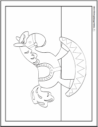 Kids can color the picture in any colors they can imagine. Rocking Horse Coloring Page