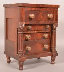 Lot Pa Empire Mahogany Miniature Chest Of Drawers Lot Number 0226 Starting Bid 100 Auctioneer Conestoga A Miniatures Small Dresser Childrens Furniture