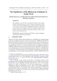 The book opens by setting out the themes of judgment and subsequent restoration for the righteous. Pdf The Significance Of The Rhetorical Ambiguity In Isaiah 54 16