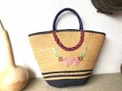 Big Basket,straw Bag With Leather Handles,straw Bag,straw Market ...