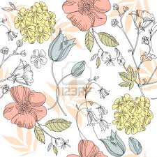 Ornamental rule lines in different design. Line Art W Pops Of Color Floral Pattern Vintage Flowers Vector Flowers Floral Art