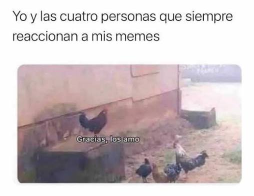 Dopl3r - Yo y las cuatro personas que siempre reaccionan a mis memes  Gracias los amo #reaccion #Gracias #Persona #Memes #MemesGraciosos #memes  #memesespañol #momos #momazos #dopl3r | Facebook