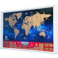 World Cup 2018 Scratch Off Map Soccer Wall Chart Commemorative Poster Large Size Russia Keepsake Travel Memorabilia