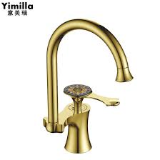 Kitchen faucet hot & cold water tank valve sink faucet, specification: China Plumbing Sanitary Ware Brass Rose Gold Kitchen Sink Faucet China Kitchen Mixer 3 Way Faucet