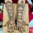 heavy mehndi designs for front hands front and back product image