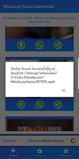 Tras visualizar el estado de un contacto en whatsapp, esta imagen o vídeo aparecerá en la app. Video Downloader Whatsapp Status Saver For Android Apk Download