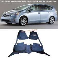Black Interior Leather Floor Mats Carpets For Toyota Prius 2010 2014 Xw30 Floor Mats Interior Accessories Car Floor Mats